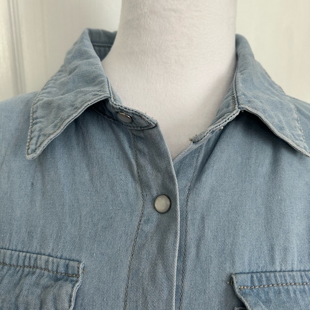 Polagram Light Blue Denim Button Down Dress - Picture 6 of 10